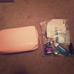 Lancôme makeup bag with beauty products NIB